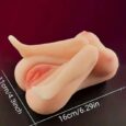 2 Channels 3D Textured Tight Vaginal Anus Stroker Soft Portable Sex Doll