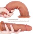 8.07 Inches Dual Layer Sliding Realistic Skin Silicone Dildo For Women