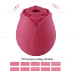 10 speed Rose Vibrator Sucker Massager Waterproof Sex Toys for Women