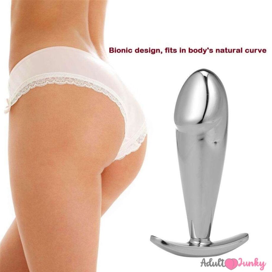 Stainless Steel Dick Shape Anal Buttplug For Beginners - Image 3