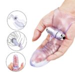 Finger Vibrating stimulator Sex dildo G-spot Massager For Women