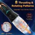 1 In 3 Auto Rotating Male Masturbator Thrusting Vibrating