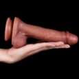 Dual Density Liquid Silicone Suction Cup Dildo with Balls