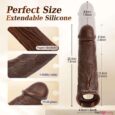 Choco Brown wireless Vibrating Penis Sleeve with Remote Control sex toys For Men