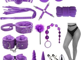 15pcs Mixed Combo BDSM Bondage Kit -Purple