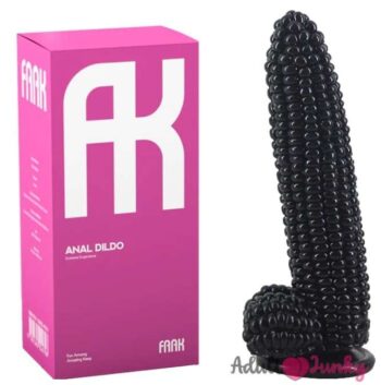 8.2 Inches Realistic Black Corn Beaded Anal Butt Plug 21cm Dildo Suction Cup with Balls