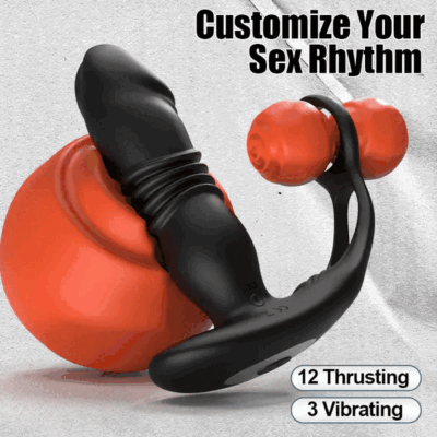 Black Automatic Prostate Climax Thrusting Anal Training Prostate Massager