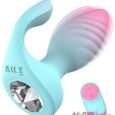 Dual Motors Diamond Anal Plug Remote Control Anal Plug Vibrator For Couple