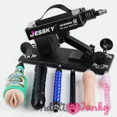 New Sex Machine with 3XLR Connector 6 Attachments For Unisex