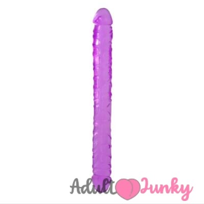 13 Inches Dual Head Jelly Penis Dildo -Purple