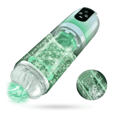 5 IN 1 Tongue Licking Thrusting Rotating Suction Penis Pump Masturbator Cup For Men