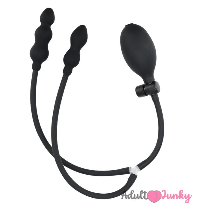 2in1 Inflatable Anal Buttplug Black