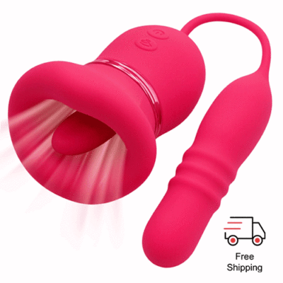 5-in-1 Big Mouth Licking Vibrator with Oral-Like and Deep Thrusting