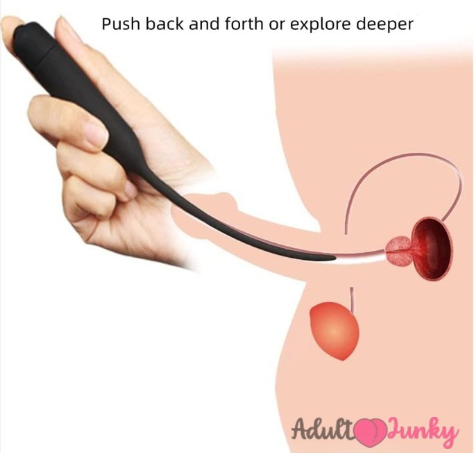 Black Urethral Vibrator sex toys For Men