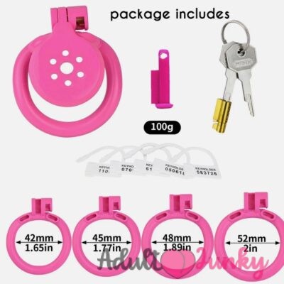 Flat Chastity Cock Cage Pink