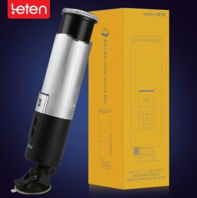 Latin X9 Auto Piston yellow Box USB Rechargeable Handsfree Masturbator