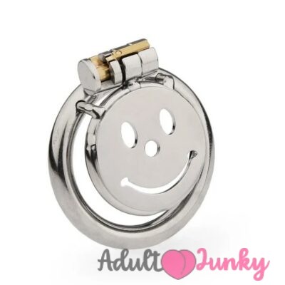 Smile Face Metal Chastity Device Penis Lock Erotic Bondage